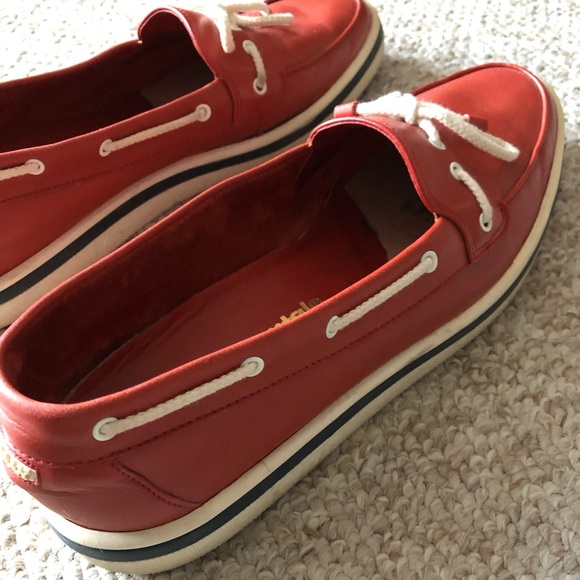 Bally Shoes Bally Switzerland Marina Docksiders Red Size